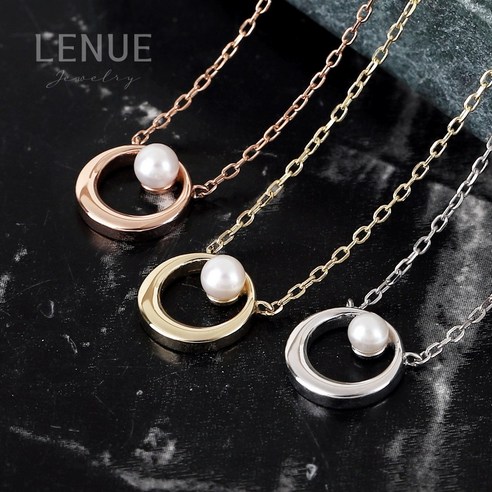 레뉴 6월 탄생석 담수 3미리 진주 보석 천연석 14K 골드 여자친구 아내 생일선물 목걸이