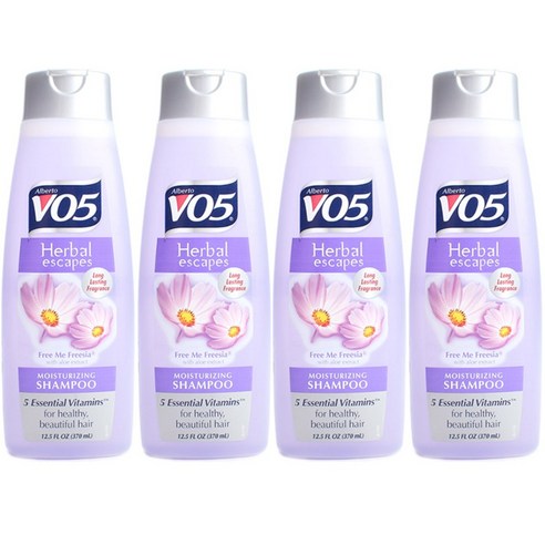 브이오파이브 허벌 이스케이프 모이스처라이징 샴푸 프리 미 프리지아 향, 370ml, 4개