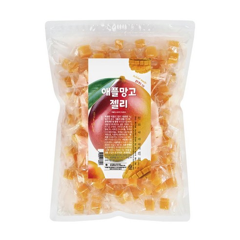 왁스병캔디 애플망고젤리 1kg, 3개 – 맛있고 신선한 과일로 만든 젤리