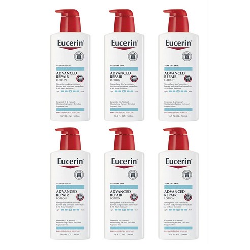 유세린 어드밴스드 리페어 로션 건성 피부용, 6개입, 500ml