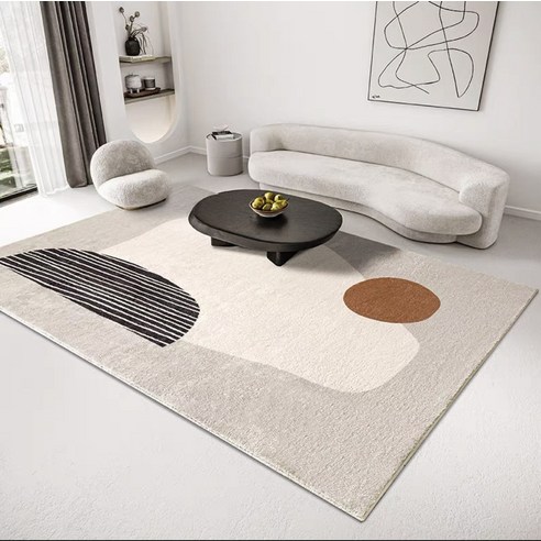 현대 미니멀 노르딕 스타일 카펫 거실 커피 테이블 패드 일반 침실 침대 옆 담요 홈스테이 룸 전체 가구, 년을 의미, 60×100 cm(모조 캐시미어)