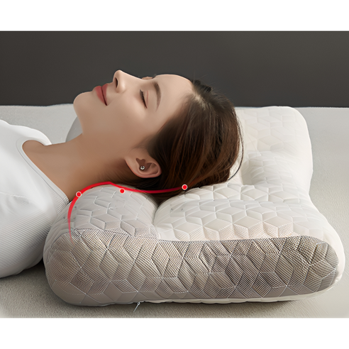 편한모드 목편한 꿀잠 경추베게 푹신푹신 신형, 1개, 흰색