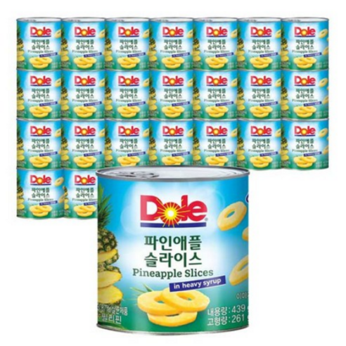 풍년 돌 파인애플 슬라이스 통조림, 439g, 240개