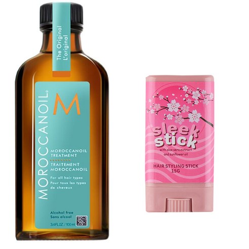 1+1 모로칸오일 본딩 머리 오일 100ml + 15g 매끄럽다 헤어왁스