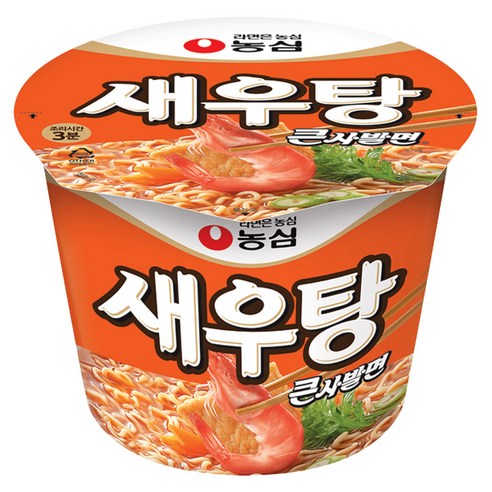 농심 새우탕 큰사발면 115g, 12개