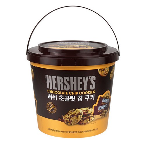 허쉬 초콜릿칩쿠키 400g 대형통 버켓간식 바삭한, 6개