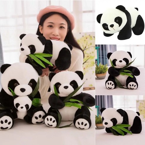 크리스마스 선물 부드러운 천 장난감 사랑스러운 곰 인형 귀여운 만화 베개 봉제 동물 팬더, 6)12cm-Sitting Style