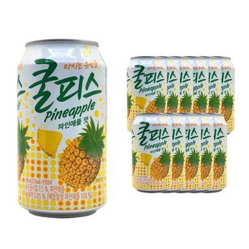 동원 쿨피스 파인애플, 350ml, 12개