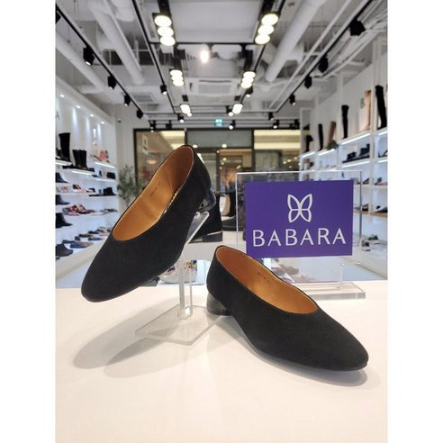 (백화점 상품) BABARA [파주점] 바바라 스웨이드 데일리 여성펌프스 BBD548BK 2643313