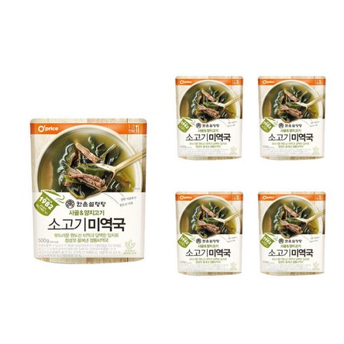 오프라이스 한촌 소고기미역국, 5개, 500g