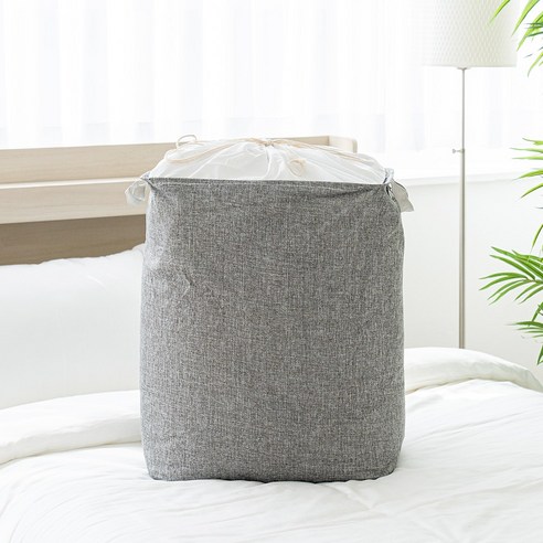 포그망 이불 정리함 패브릭 수납함 대용량 75L, 그레이, 1개