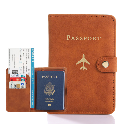 투펄슨 RFID 해킹방지 단추형 멀티포켓 여권케이스