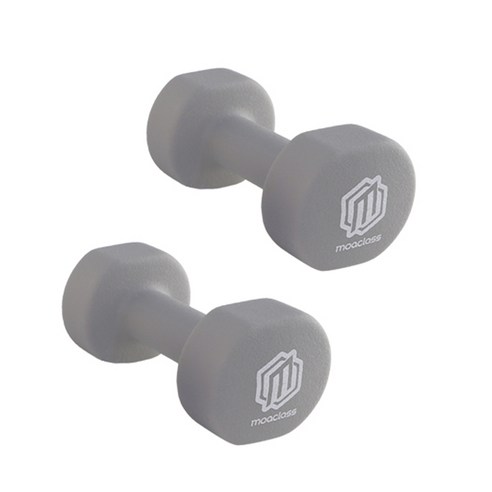 모아클래스 네오프렌 아령 여자 미용 논슬립 1kg 2kg 3kg 4kg 5kg, 1kg 쉬폰핑크 2개 세트, 1개