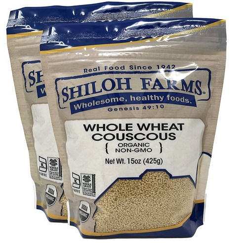 Shiloh Farms - Organic Whole Wheat Couscous 2 Packs - 15 Oun Shiloh Farms - 유기농 통밀 쿠스쿠스 2팩 - 각 15온, 1개, 1.04kg