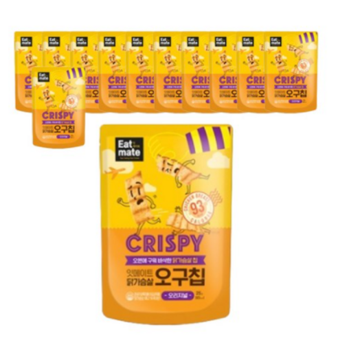 잇메이트 닭가슴살 오구칩 오리지널, 25g, 72개