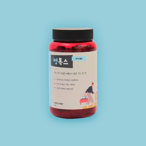 멍톡스 면역케어 반려동물 기력회복 항산화 면역력개선 데일리 영양제 (대용량 3개월) 300g, 면역/항산화, 1개, 오리베이스 져키