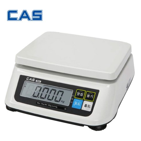 카스 SW-II 단순 중량 전자저울 3kg/6kg/15kg/30kg 계량 계수 카운팅, SW II-15CS (최대15kg 5g단위)