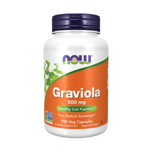 [정품보장]나우 푸드 Graviola 그라비올라 영양제 500mg NOW Foods 100정 X 1병, 100개, 1개