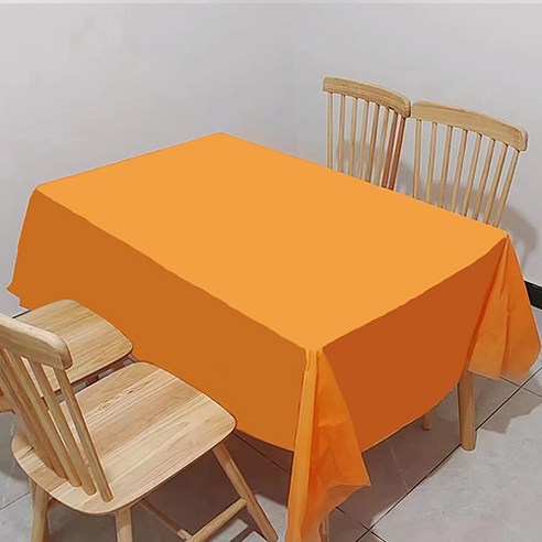 상상크루 무지 파티 테이블보, 오렌지, 2개