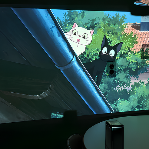 내 방을 영화관으로! 저스 에어빔 빔프로젝터로 즐기는 낭만적인 홈시네마