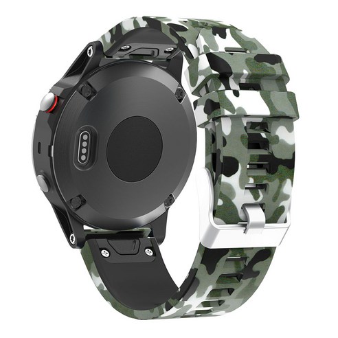 Garmin Forerunner 935 945 Quatix 5 Sapphire 스트랩 가민 QUICKFIT 22mm 위장 고무 퀵 릴리스 손목 시계줄, #2, Quick Fit 22mm