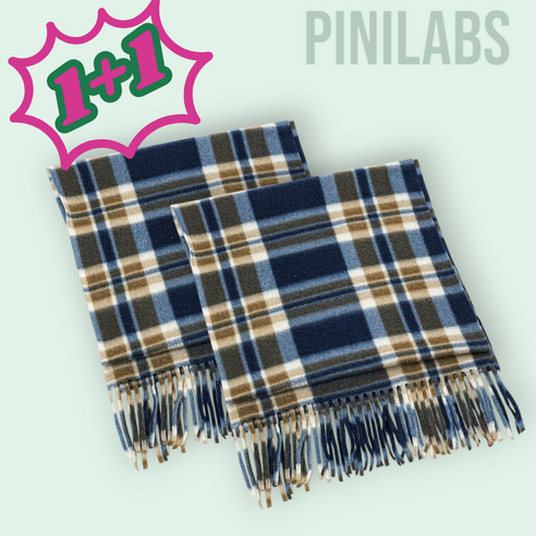 포근함과 스타일을 동시에, 피니랩스 벨벳 양면 체크 머플러의 매력 세로랩스