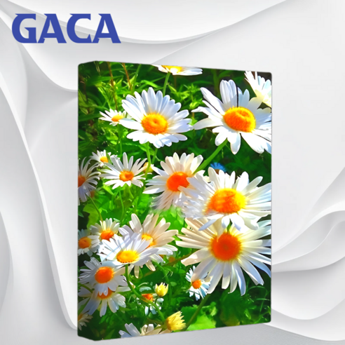 GACA 선명한 5D 액자 보석십자수 캔버스형 DIY 키트 40 x 50 cm, 꽃만개, 1세트