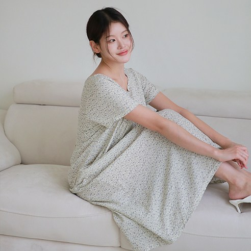 열대야 속 쾌적한 숙면을 위한 선택, 언더샤인 순면 원피스 잠옷