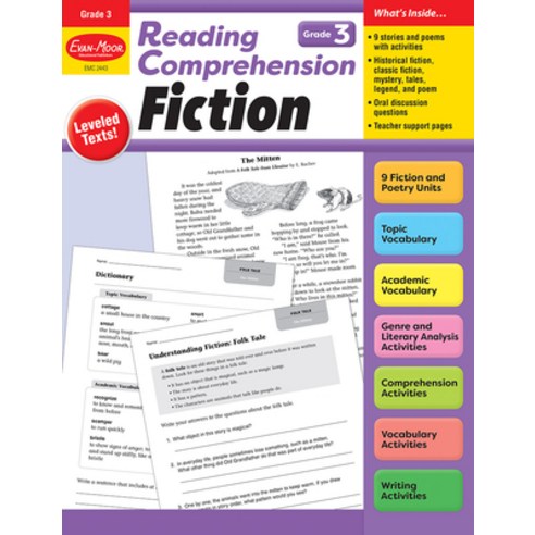 (영문도서) Reading Comprehension: Fiction Grade 3 Paperback, Evan-Moor Educational Publi..., English, 9781645143482