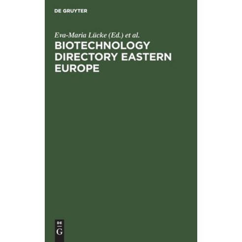 Biotechnology Directory Eastern Europe Hardcover, de Gruyter, English, 9783110136746