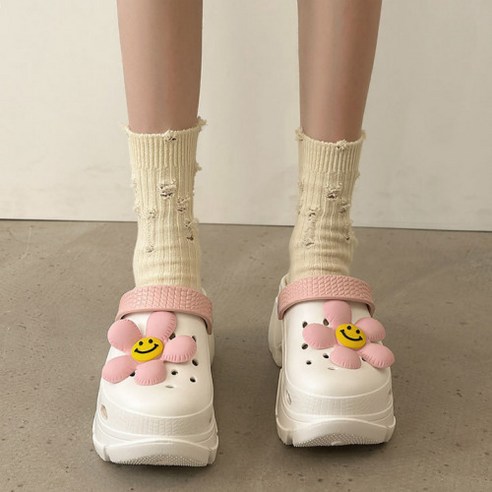 편안하고 우아한 일월전빵 플라워 키다리 샌들