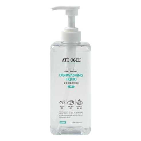 설거지, 이제 안심 성분으로 뽀득뽀득하게! 주부의 손을 위한 선택 아토오겔주방세제