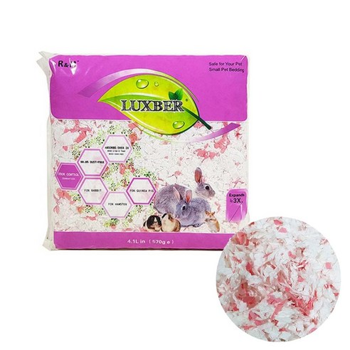 럭스버 소동물 종이베딩 핑크, 4.1L, 1개