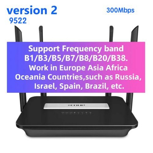 유심라우터 LTE라우터 EDUP WiFi 라우터 4G LTE 300Mbps 홈 핫스팟 RJ45 WAN LAN 모뎀 3G/4G 무선 CPE SIM 카드 슬롯, 러시아 연방_버전 1 5g무선라우터 Best Top5