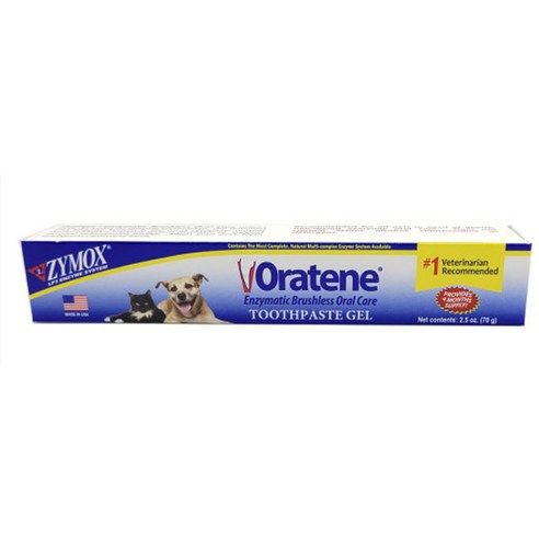 강아지 치약 자이목스 오라틴 투스페이스트 젤은 강력한 치석 제거와 맛과 향에 민감한 강아지들을 위한 안전한 치약입니다.