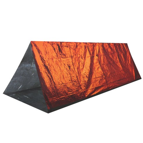 옥외 경량 비상 사태 담요 자 생존 야영 대피소 천막, 240cm × 150cm × 90cm, PET 필름, 오렌지