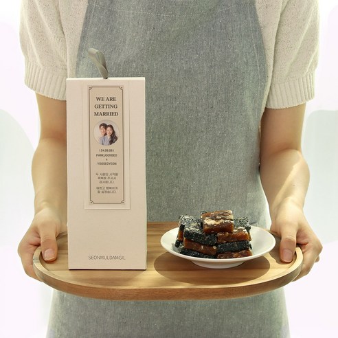 선물담길 흑임자젤리 호박젤리 절편 답례품 결혼식 결혼 웨딩 결혼답례선물, 메세지택(결혼60-포토), 1개, 절편답례품