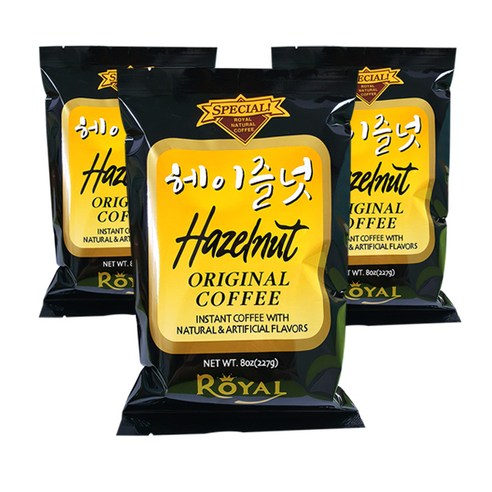 집에서 편하게 럭셔리한 커피 시간, 로얄 헤이즐넛향 인스턴트 커피