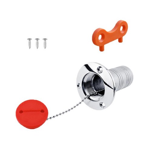 보트 데크 필/r 나일론/316 스테인리스/38mm/요트 캐러밴용 미러 폴리싱 키 캡 소켓 탱크 데크 필이 있는 트럭, 빨간색, 나일론 + 스테인레스 스틸