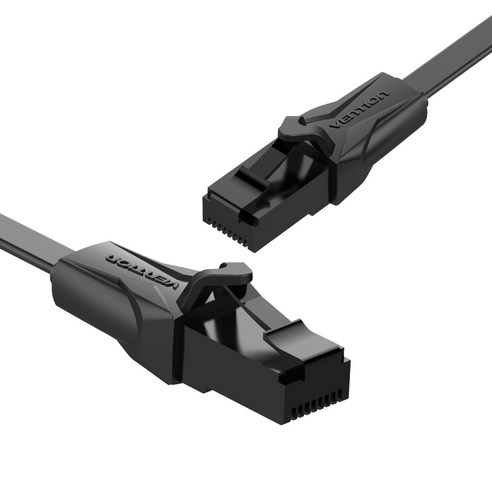 벤션 칼국수형 CAT.6 랜선 랜케이블 UTP 1Gbps 5m, f.블랙 5m, 1개