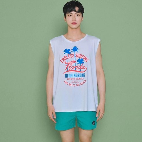 헤링본 남성 스포츠 래쉬가드팬츠 보드숏 수영복 해변 비치웨어 반바지 바캉스룩 AD204M