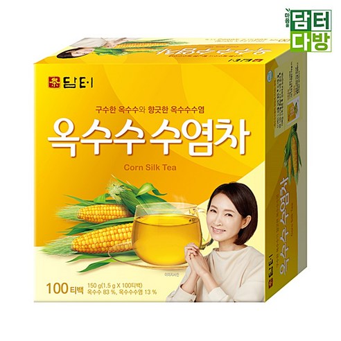 담터 옥수수수염차 100티백 대용량 탕비실 사무실 차, 1.5g, 100개입, 1개