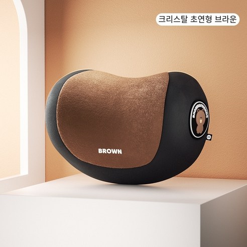 [코스릴]목쿠션 만화 귀여운 자동차 목 베개, 브라운 곰【겨울】