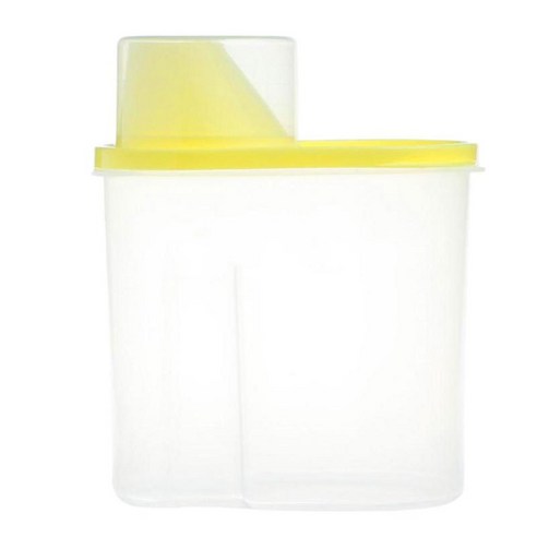 플라스틱 곡물 컨테이너 대형 저장 용기 저장 캔 대량 설탕 저장 상자, 설명, 1.9L 옐로우