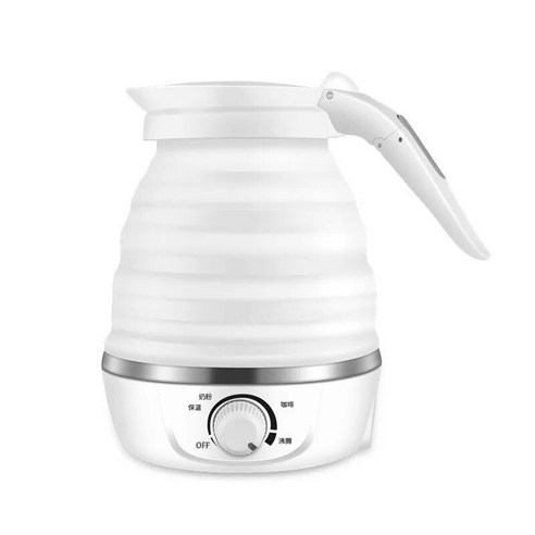 휴대용 접이식 전기 실리콘 주전자 가정용 압축 누수 방지 미니 주전자 600ml, 13.공간 - 미국