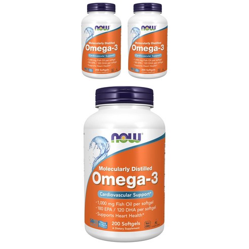 나우푸드 오메가 3 180 EPA 120 DHA 소프트젤, 200정, 3개