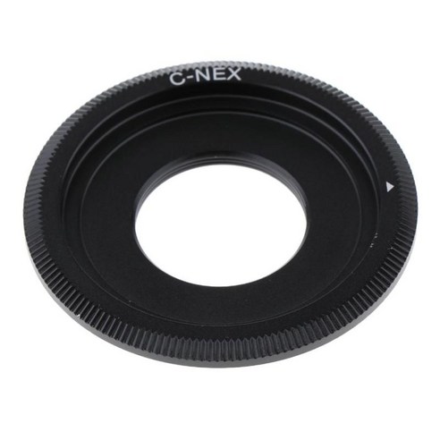 YSSHOP 소니 NEX 미러리스 카메라 APS-C 용 C 마운트 렌즈 어댑터 변환기 링, {"사이즈":"설명"}, {"색상":"블랙"}, {"수건소재":"금속"}