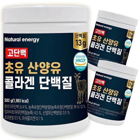 웰핏 고단백 초유 산양유 콜라겐 단백질, 500g, 3개