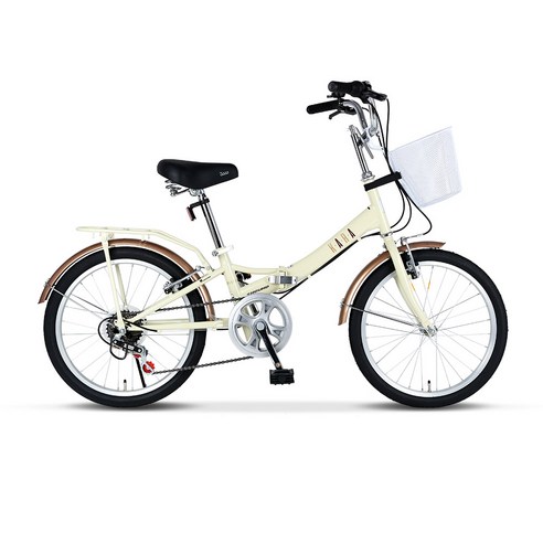 삼천리자전거 KARA 아이보리 미니벨로 20인치 접이식 접이형 바구니 미니 생활 접이식자전거, 140cm