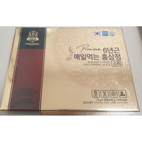 6년근 매일먹는 홍삼정스틱 15g x 30포 쇼핑백포함 - 홍삼/인삼 | 쿠팡